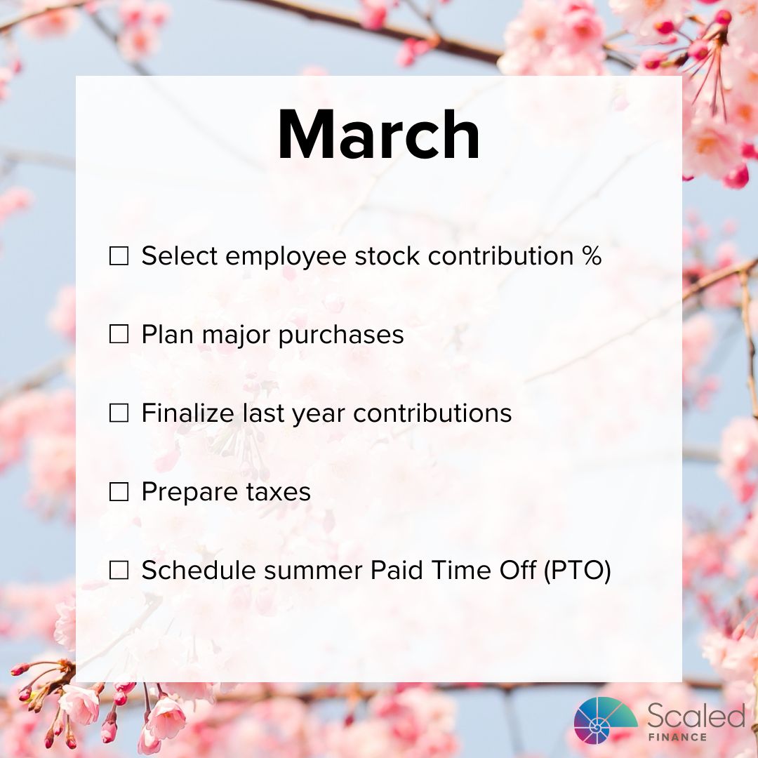 Potential Financial Steps for Tech Professionals in March